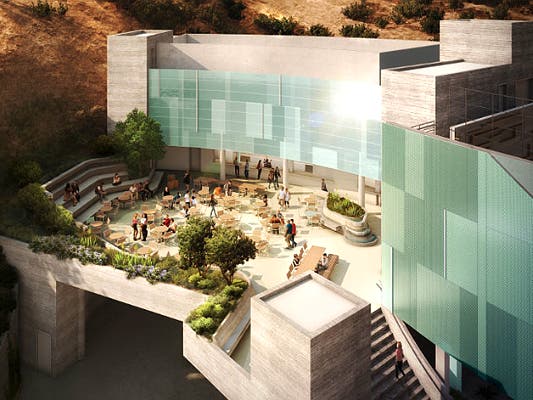 Ford Theatres terrace | Rendering courtesy of Levin & Associates Architects