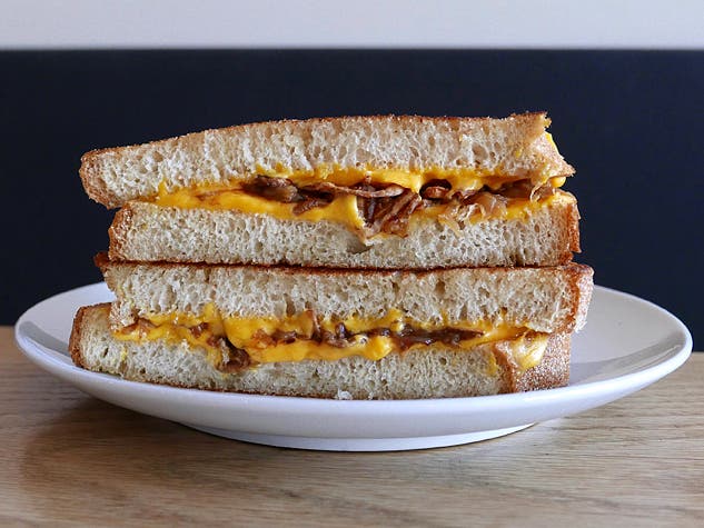 Grilled cheese at Fundamental LA | Photo by Joshua Lurie