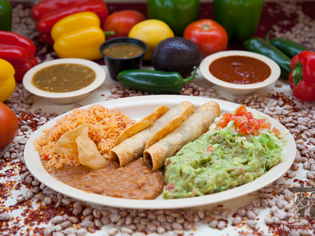Two taquitos with guacamole | Photo courtesy of El Tepeyac Cafe