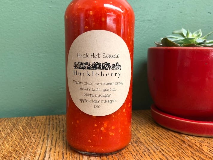 Huck Hot Sauce at Huckleberry Bakery and Cafe | Photo by Elise Freimuth