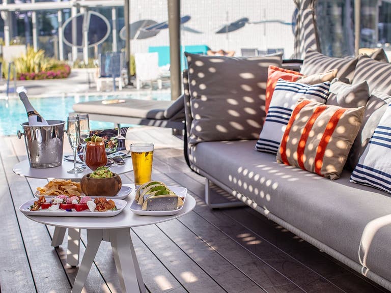 Private poolside cabana at the InterContinental Los Angeles Downtown