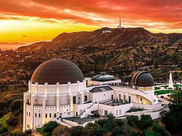 Griffith Observatory and the Hollywood Sign | Instagram by @dronepals