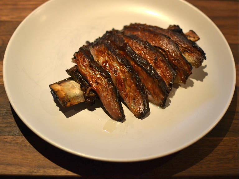 Smoked and grilled short rib at Charcoal | Photo by Joshua Lurie